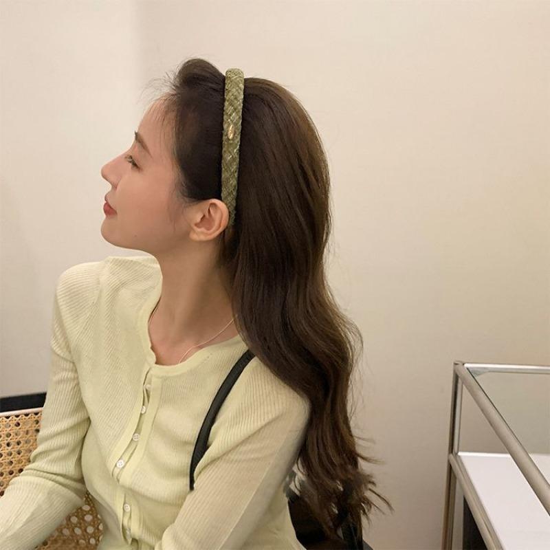 Retro tvídové obruče do vlasov Francúzsky štýl Sladká dámska móda Elegantné Protišmykové Romantické pokrývky hlavy Dievčenské párty doplnky