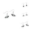 Steelers Heart Pendant Earrings With Crystals For Football Fans Women Jewelry