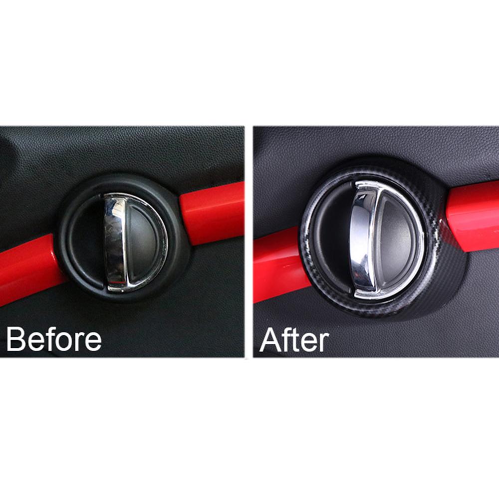 Capac butonului pentru mânerul ușii mașinii Carcasă din fibră de carbon pentru carcasă pentru Mini Cooper One S JCW F55 F56 F57 Hatchback