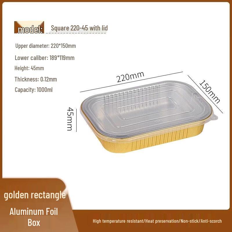 Disposable Aluminum Foil Baking Pan with Lid