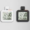Ideal-For Showers Black Digital Alarm Clock Multi-Function Timer LCD Screen Display Snooze Function Temperature Display