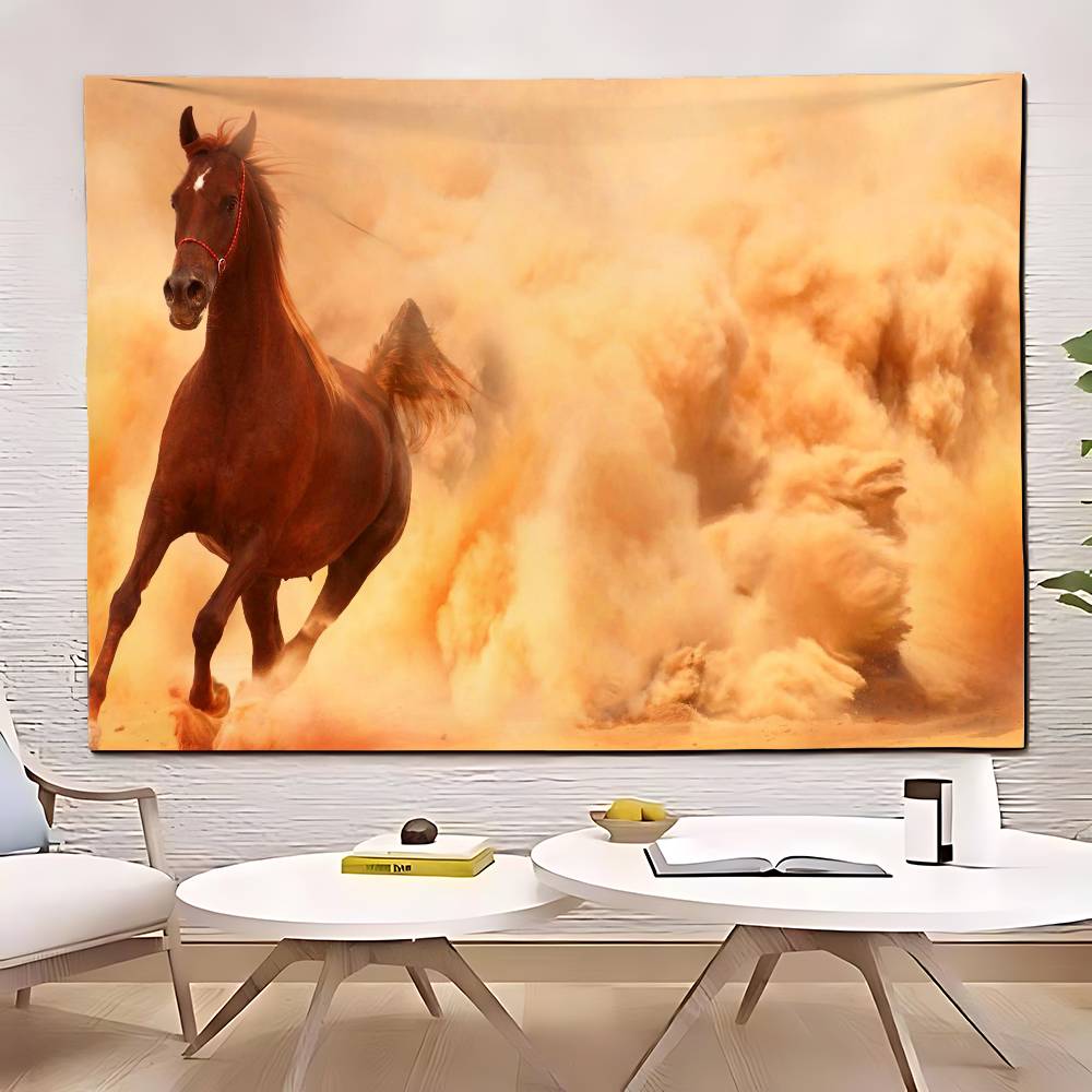 Running Horse Tapestry Customizable Tapestries Of Various Styleswall Hangings Celebrity Photo Printingwall Hangings