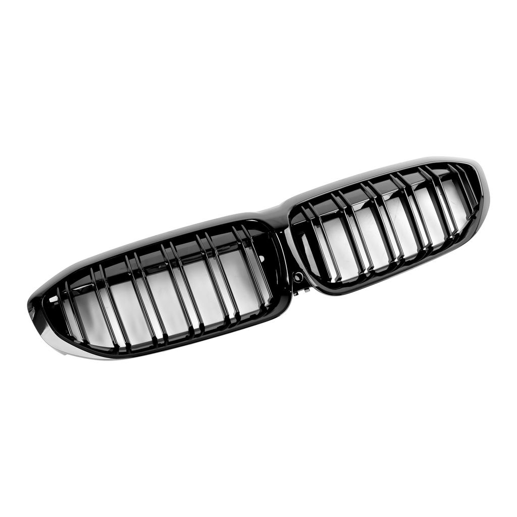 Black Dual Slat Kidney Grille Grill 51138072085 Fit BMW 3 Series G20 2019-2022