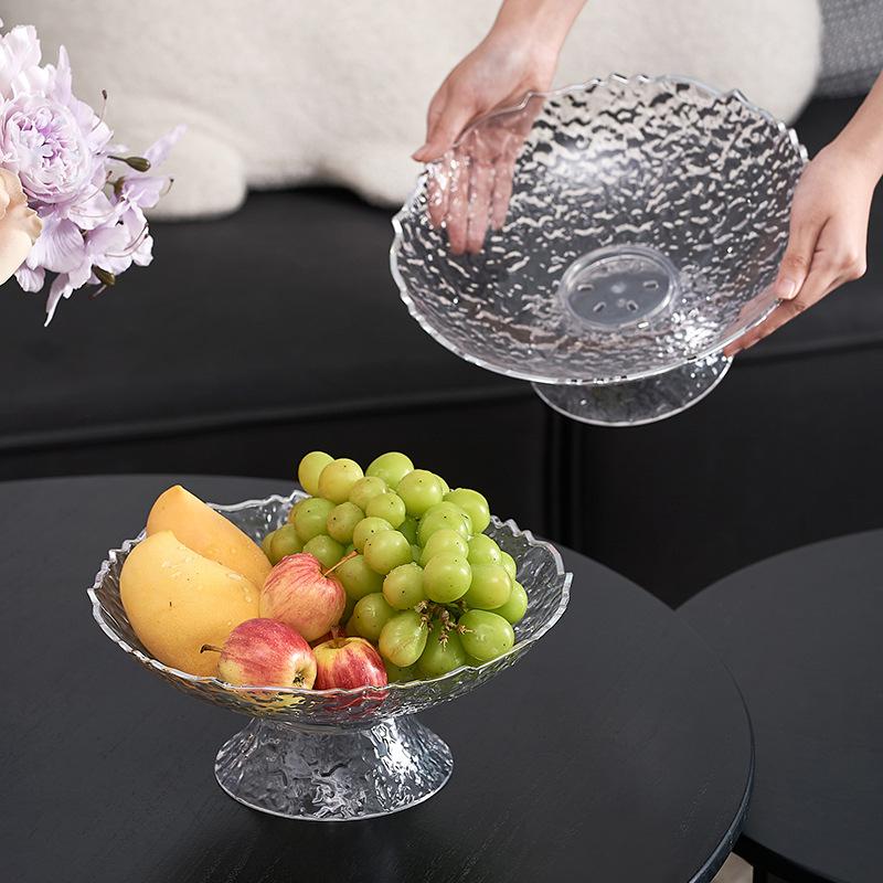Light Luxury Feng Fruit Tray Home Living Room Coffee Table Can Be Drained Fruit Tray Kitchen Candy Tray Simple Dried Fruit Snack Placement