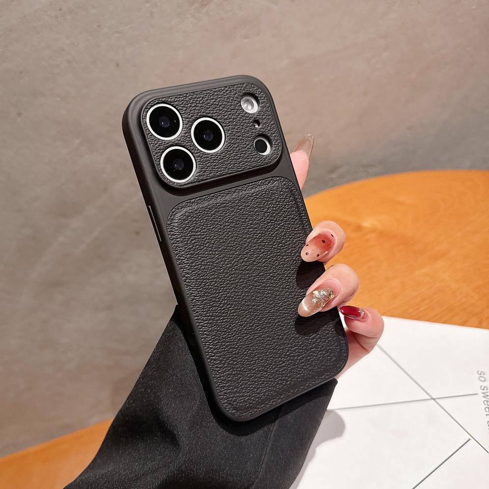 Official Big Window Leather Phone Case For iPhone 17 Air 13 14 15 16 17 Pro Max 16Pro 17Pro Shockproof Protector Cover