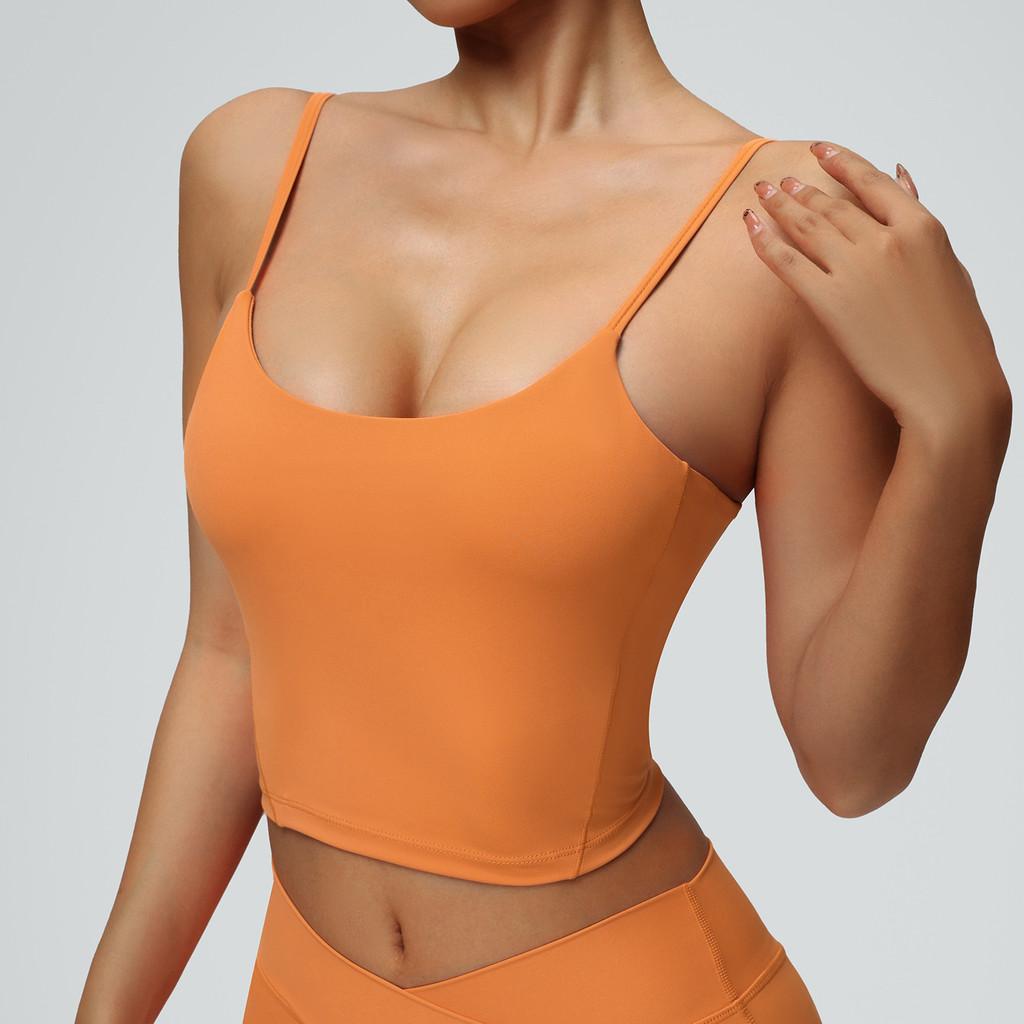 Nylon Sports Vest With Removable Padding For Gym And Yoga Practice For Women