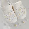 14pcs/set Hole Shoe Charm Suitable for Clogs Detachable Three-dimensional Flower Small White Flower Shoe Decoration 2024 New