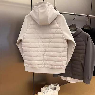 Męska Ciepła Kurtka z Kapturem Patchwork Jesień/Zima 2025 - Casualowy i Wszechstronny Kardigan Outdoor