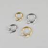 Pack of 2 Unique Geometric Shape Nose Rings Body Piercing Jewelry Seamless Design Metal Texture Polished Finish