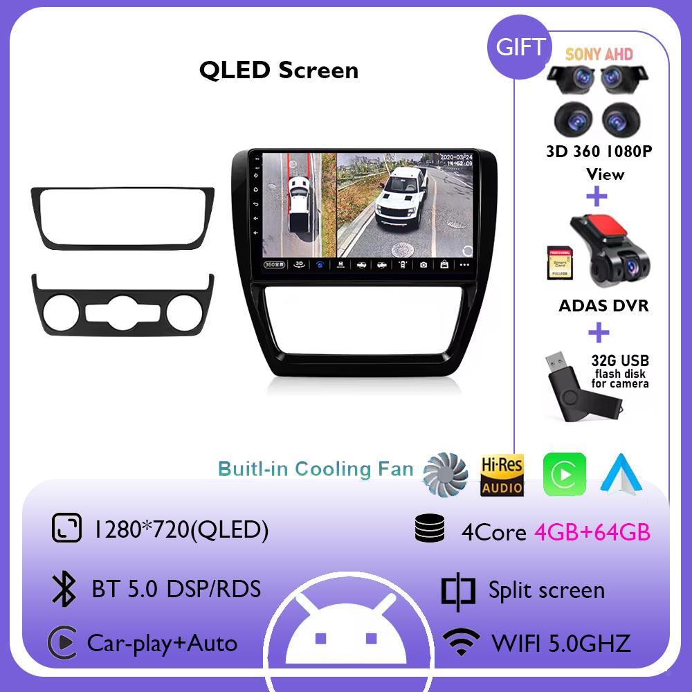 10inch Car Radio For Volkswagen VW Jetta 6 MK6 2011 - 2018 Wireless Carplay Android Auto Multimedia Player Car Stereo Navigation