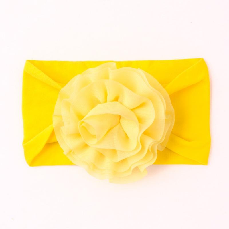 New cute and comfortable flower children's jewelry, soft solid color baby fontanelle headband, baby headband