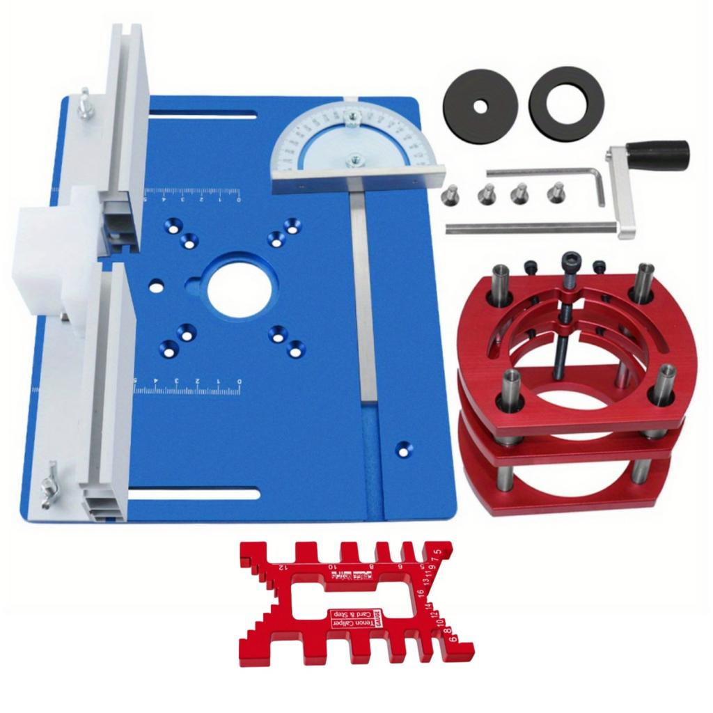 Woodworking Router Lift System and Aluminum Top Plate for 65mm Diameter Motors Workbench Trimmer Engraving Machine DIY Tools