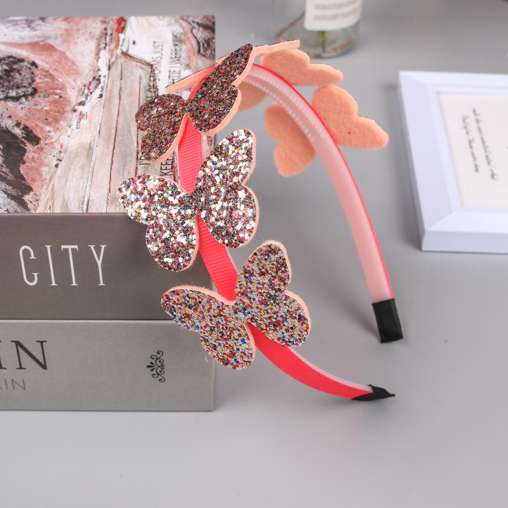 1PC Butterfly Headbands for Girls Cute Glitter Butterfly Hairbands Children Kids Hair Accessories