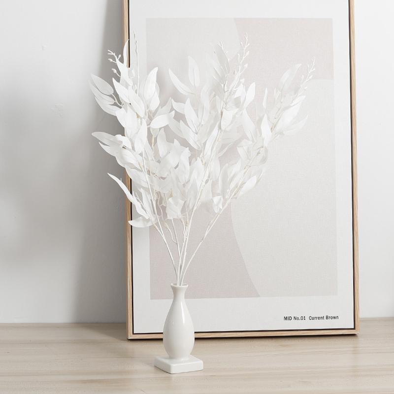 Kahaul Künstliche Seide Weidenstrauß Falsche Blätter Zuhause DIY Hochzeitsdekoration Dschungelparty Weidenranke Künstliches Laub Pflanzen Kranz