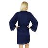 Bimba Women Getting Ready Bridesmaid Robes Blue Rayon Short Robe