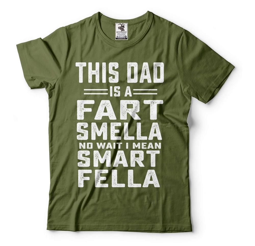 This Dad Is A Fart Smella No Wait I Mean Smart Fella Shirt Funny Dad Shirt Unisex T-Shirt M