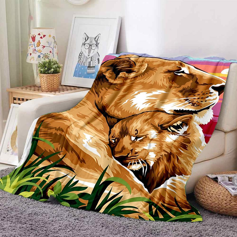 1pc Lioness Blanket Lightweight Blanket Throw Blanket For Sofa, Bed, Travel, Camping, Livingroom, Office yy251010062