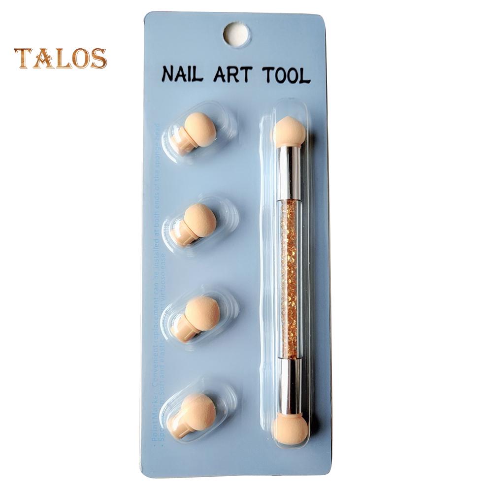 UV Gel Extension Washable Double Head Sponge Smudge Pen Nail Art Pen Painting Dotting Tool