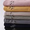 Ribbed Jersey Hijab Soft Breathable Stretch Scarf Shiny Sequins Muslim Shawls Wraps Islamic Headscarf Foulard