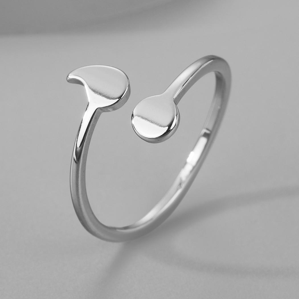 

Kinitial simple creative personality semicolon ring exquisite stainless steel European beauty fashion punk ring Christmas gift 9 срібний