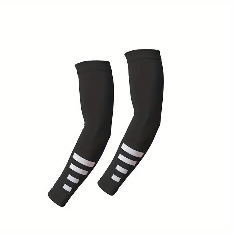 2Pcs Summer Outdoor Sun Protection Arm Sleeves Quick-drying Breathable Night Running Cycling Reflective Ice Silk Sleeves
