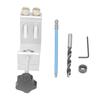 15 Degrees  Oblique Hole Locator Positioner Woodworking Hole Jig Dowel Drill Kit Carpentry AccessorySilver
