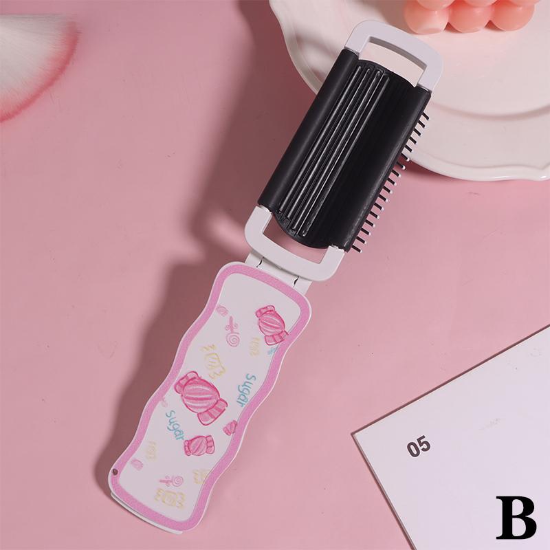 

Пластиковая складная расческа, портативное зеркало для макияжа, расческа, складная массажная челка для девушек, модная, удобная, для переноски в сумке, расческа