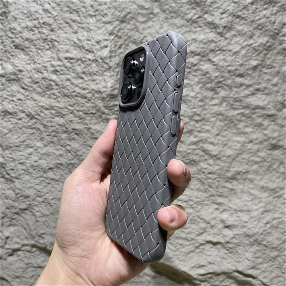 BV Woven Heat Dissipation Soft Silicon Shockproof Case For iPhone 16 15 14 13 12 11 Pro Max Plus Mini XR X XS 7 8 Bumper Cover