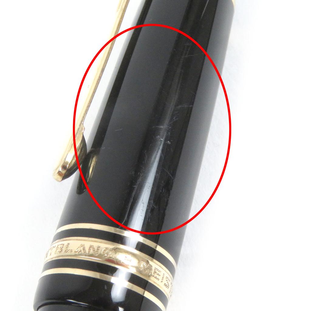 Very Good MONTBLANC Fountain Pen Meisterstck 149 Cap Type Black Gold 14C Mens Used