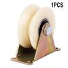 1Pcs Durable Grooved Nylon Bearing Pulley With Stand 30U/V Roller Track Wheel 30mm 45# Rigid Caster Sliding Heel Tool