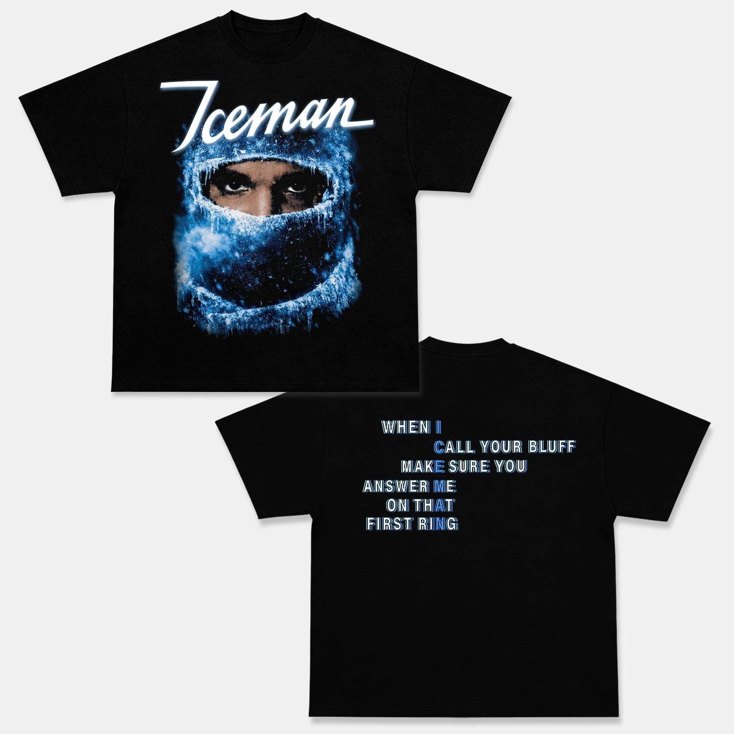 ICEMAN DRAKE T-shirt Unisex Rap Graphic Tee Music Fans Shirt Rapper Outfits M