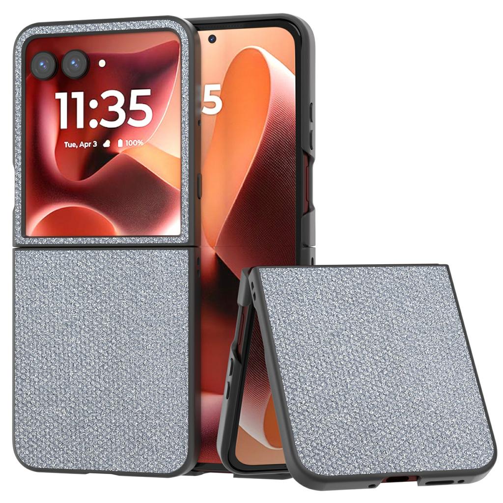 For Motorola Razr 60 Ultra 5G Case Rhinestone Texture Leather+PC Phone Cover