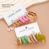 European and American Colorful Earring Sets for Women Vintage Geometric C-Shaped Resin Hoop Earrings Fashion Jewelry Gifts 2026