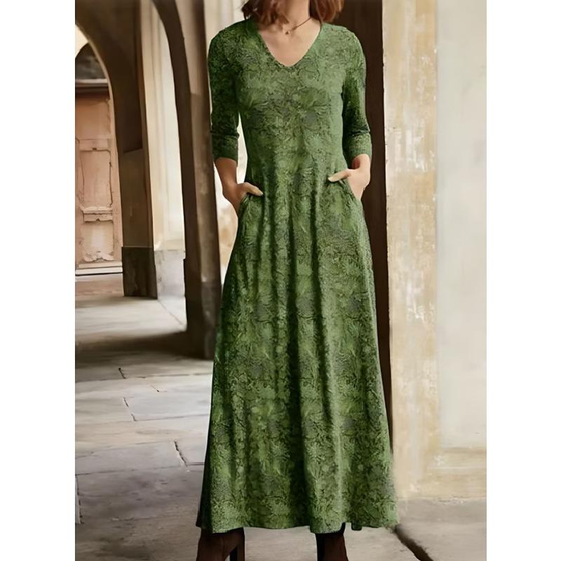 BITCED Fashion Autumn Winter Long Sleeve V-Neck Casual Dresses