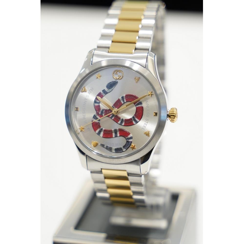 

Мужские металлические часы Gucci Snake YA1264075 Роскошные часы