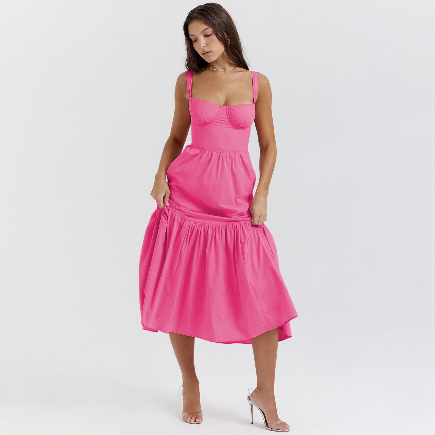 

Летнее женское плиссированное платье длиной до щиколотки без рукавов с принтом и квадратным вырезом XL