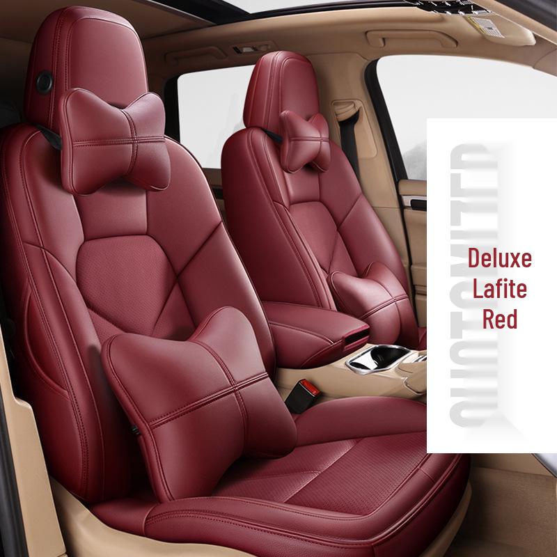 Full Coverage Genuine Leather Seat Cushion for BMW 5 Series and Porsche Cayenne
