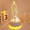 USB Football Player 3D Night Light, Monochrome LED Light, Bedroom Atmosphere and Home Decoration, Football Fans, Holiday Gifts