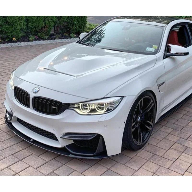 High Quality ABS 4Pcs Car Front Lip Bumper Spoiler Body Kit Glossy Black Carbon Look For BMW 3 Series F30 2012-2018 M3 Style