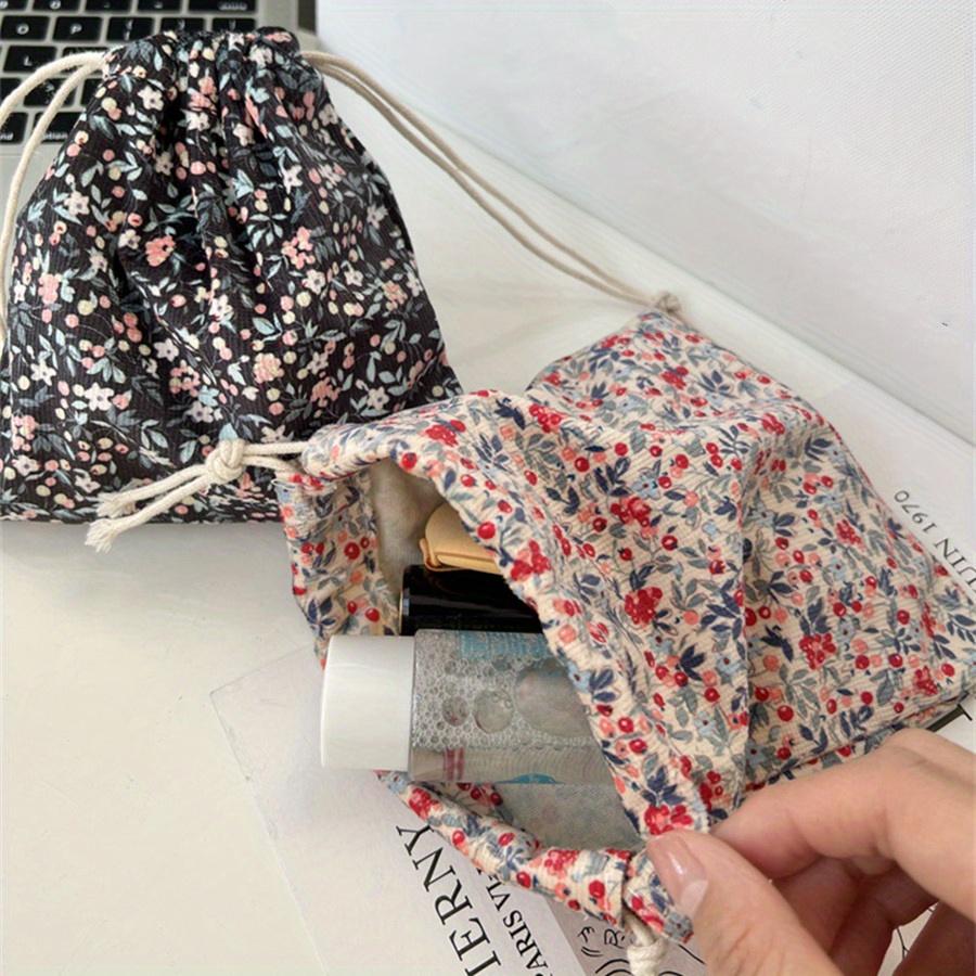 1 buc. Portofel mic drăguț pentru ruj, cosmetic, monede, chei, sac de depozitare cu șnur, geantă tote pentru bijuterii pentru femei, săculeț cu șnur, organizator de genți cu șnur