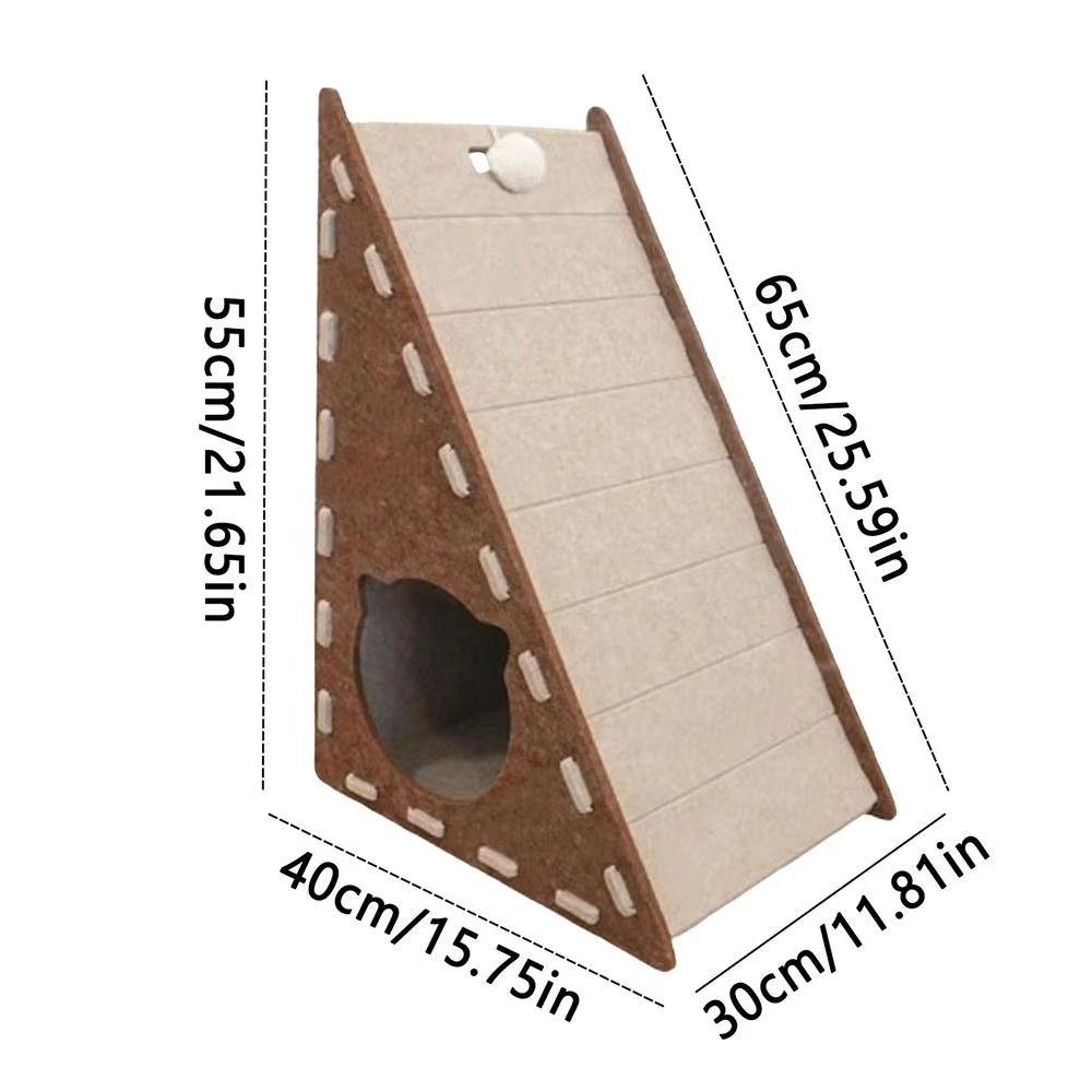 Triangular Cat Climbing Mat L Shape Felt Cat Nest Claw Sharpening Tools Pet Toy Bed  Kitten