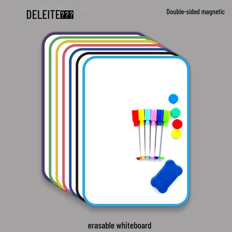 Magnetic Double-Sided Children's Whiteboard: Handheld Erasable Memo & Message Display