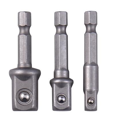 3 Stück/Set 1/4 3/8 1/2 Sechskant Bohrmaschinen Bit Schraubendreher Steckschlüssel Bits Set Adapter Schraubenschlüssel Hülse Verlängerungsstange Für Elektrische Schraubendreher Bits