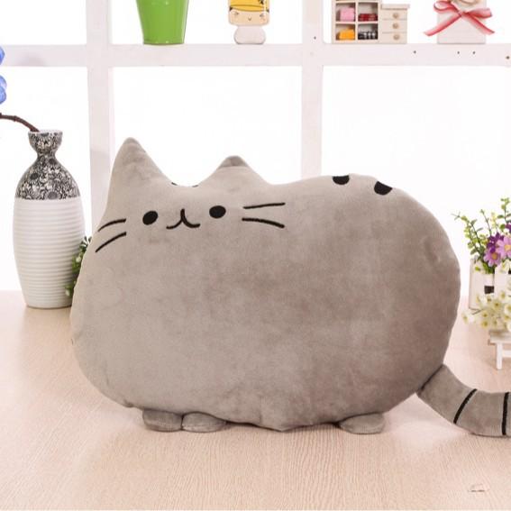 40*30cm Creative Home Decoration Hug Pillow Sofa Headboard Cushion Meow Man Pillow Big Face Cat Cartoon Biscuit Pillow Festival Friend Birthday Gift