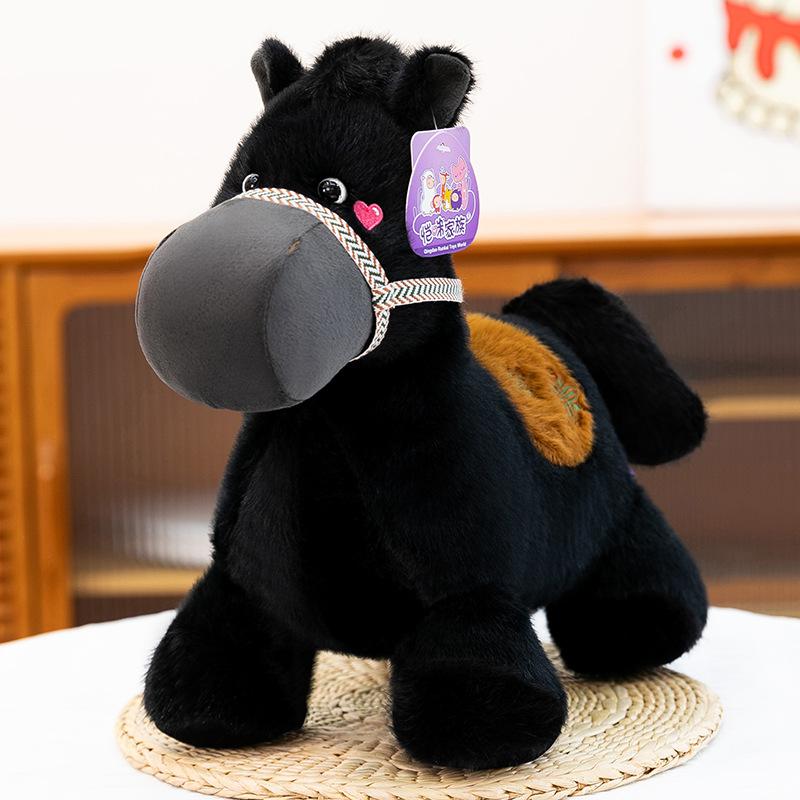 Cute Pony Cloth Doll Plush Toy Foal Doll Zodiac Horse Year Mascot Ornaments Children's Gift