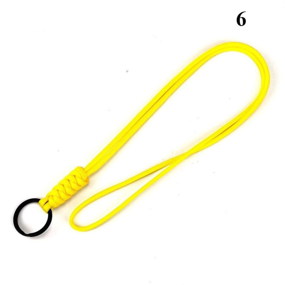 

Multi-function Nylon Lanyard Neck Hanging Rope Round Buckle Mobile Phone High Strength Lanyard Parachute Cord Backpack Key Ring 20cm