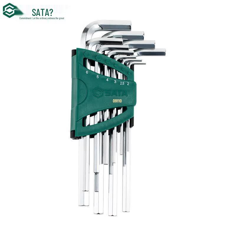 SATA 10-Piece Extra-Long Hex Key Wrench Set