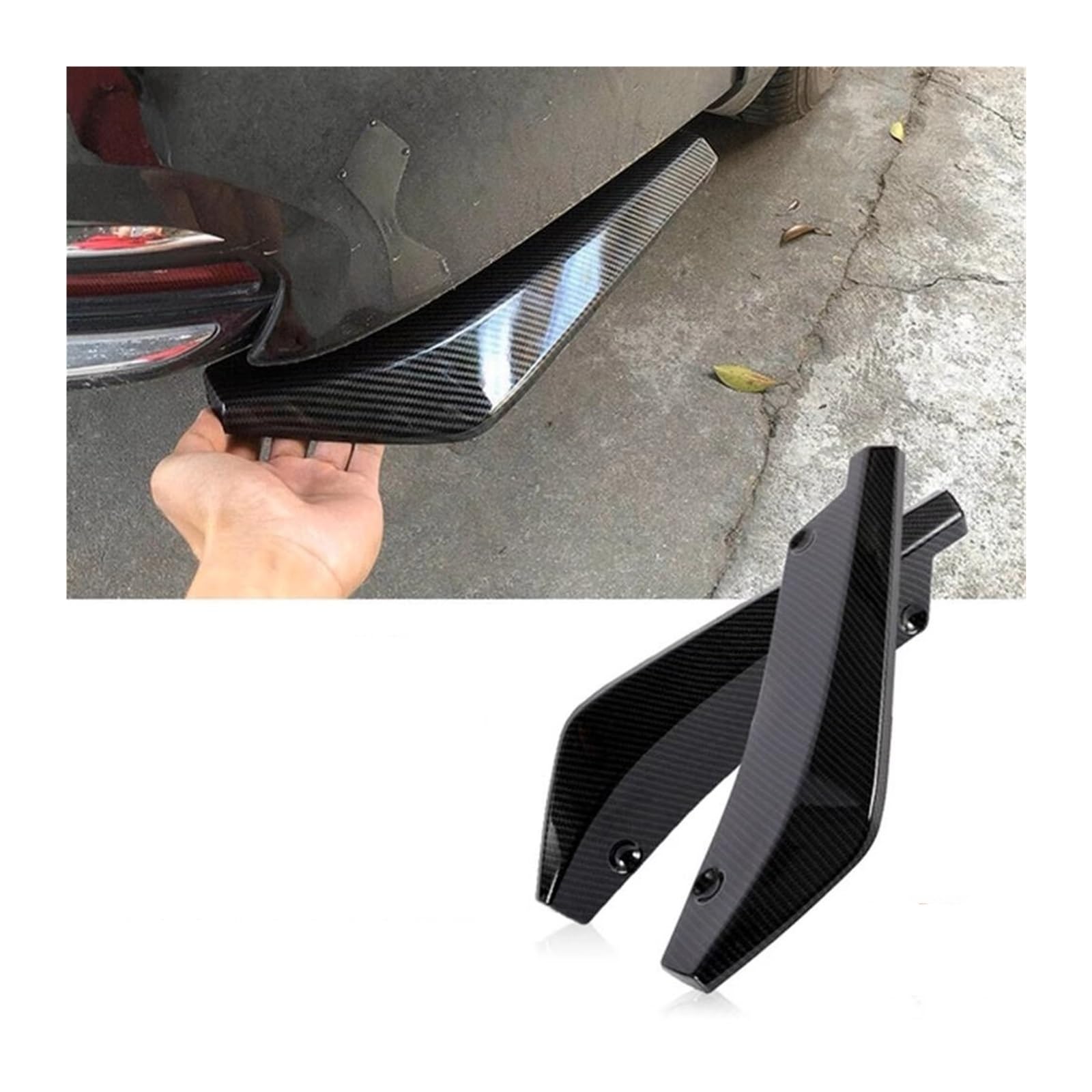 

2 шт. глянцевая черная накладка на задний бампер, диффузор, разделитель, боковая накладка, совместимая с BMW G30 G20 F30 E90, автомобильные аксессуары (Углеродный Fi