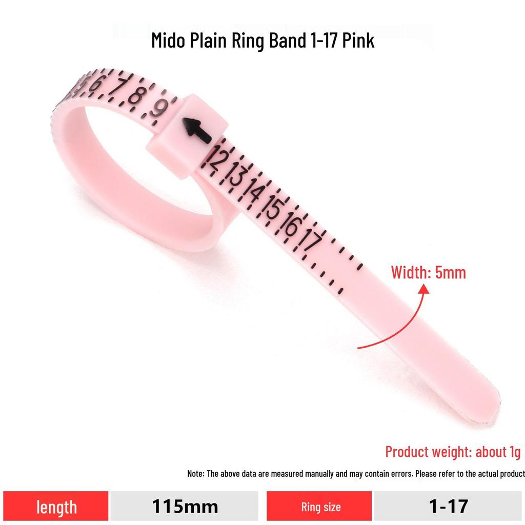 Adjustable Ring Sizer Belt for Finger Measurement