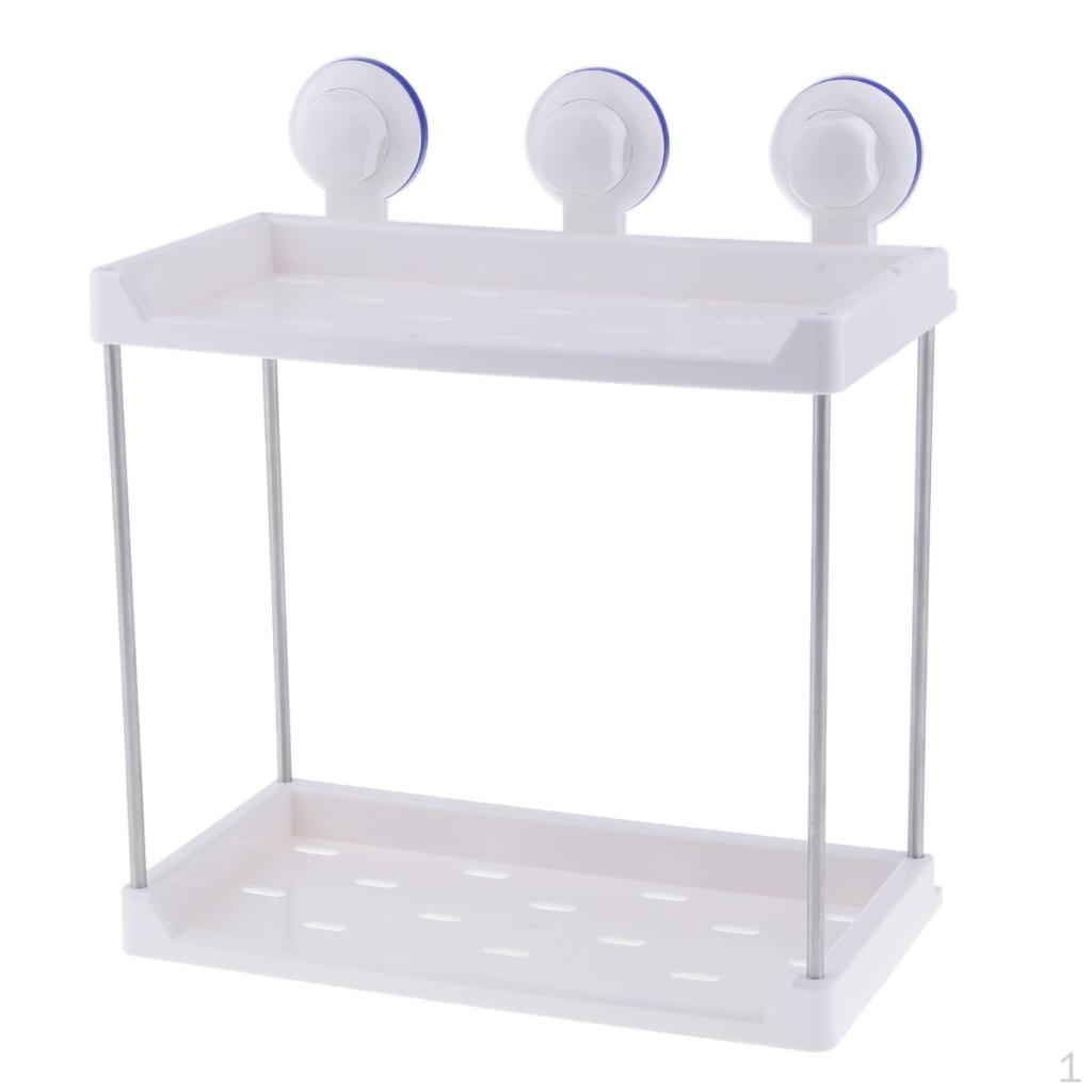 

1 2 Tier Bath Rack Corner Shower Caddy Bathroom Organizer 2 Tier Rectangular